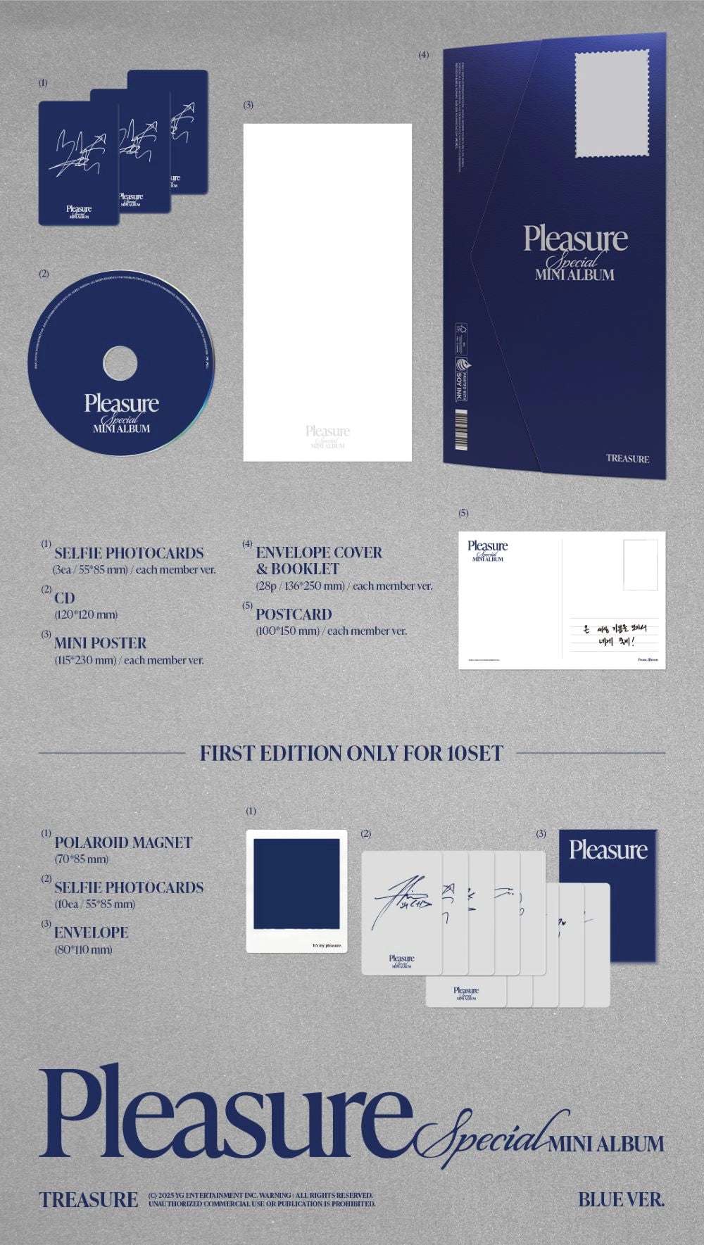 TREASURE SPECIAL MINI ALBUM - PLEASURE (BLUE VER.)