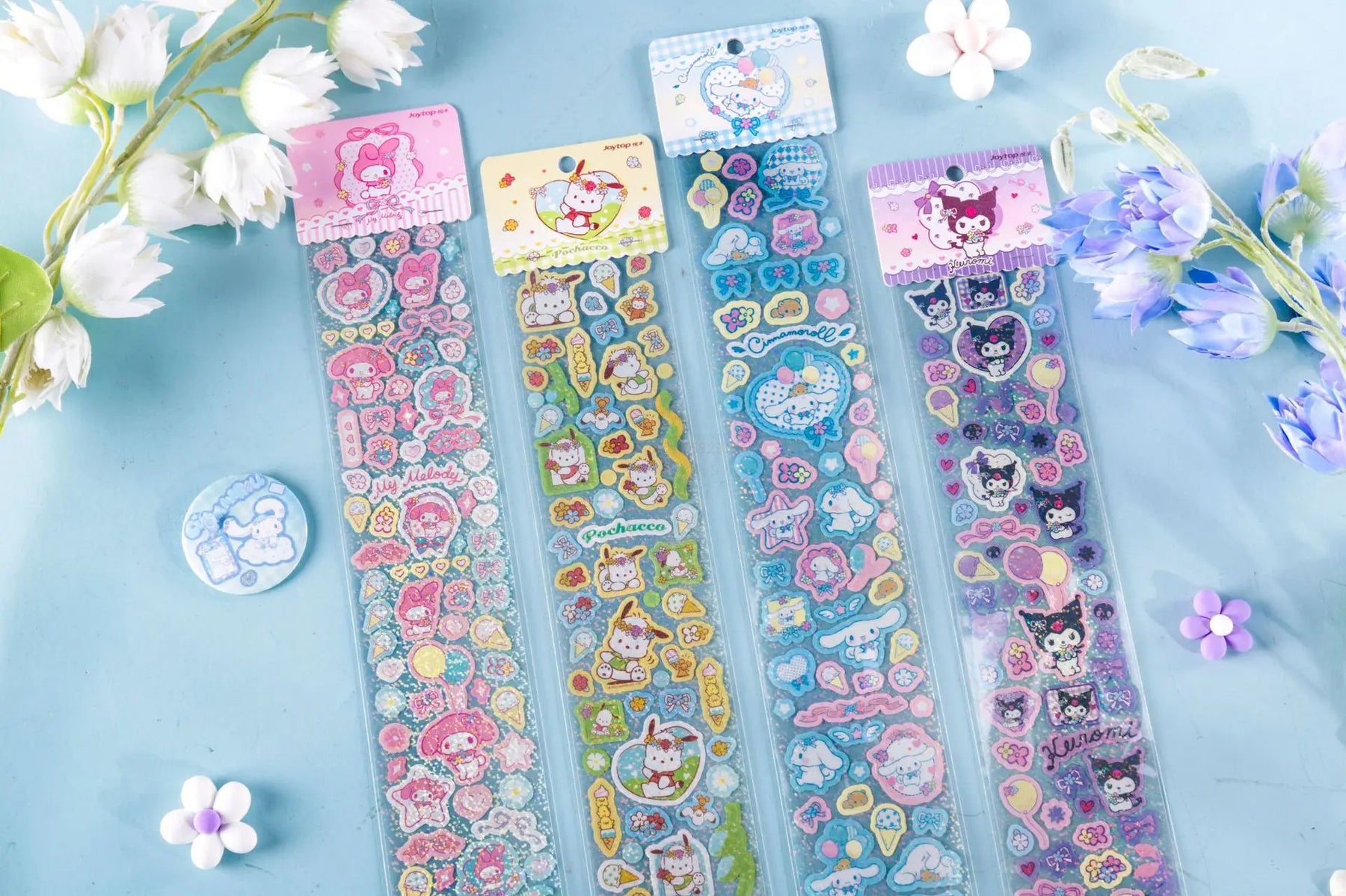 SANRIO Character Long Flower Joytop Stickers 32pcs