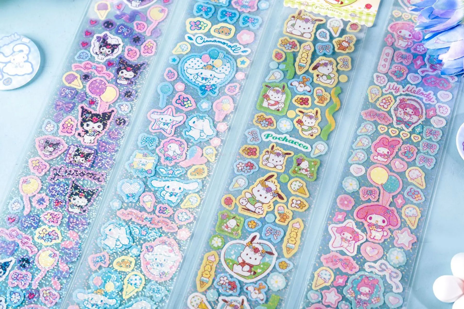 SANRIO Character Long Flower Joytop Stickers 32pcs