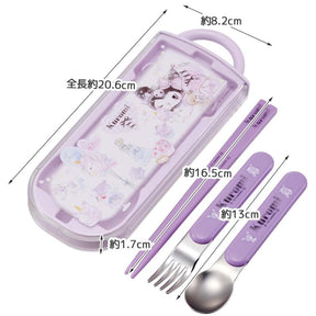 SANRIO© Kuromi Purple Cutlery Trio Set (Japan Edition)