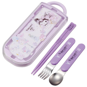 SANRIO© Kuromi Purple Cutlery Trio Set (Japan Edition)