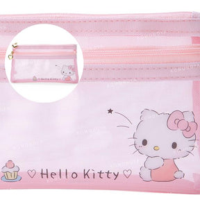 SANRIO© PVC Flat Double-Layer Pencil Case