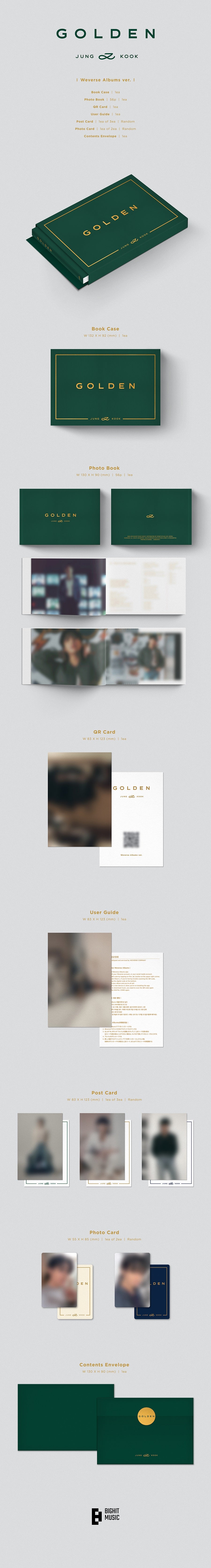 BTS : JUNGKOOK - GOLDEN (WEVERSE VERSION)