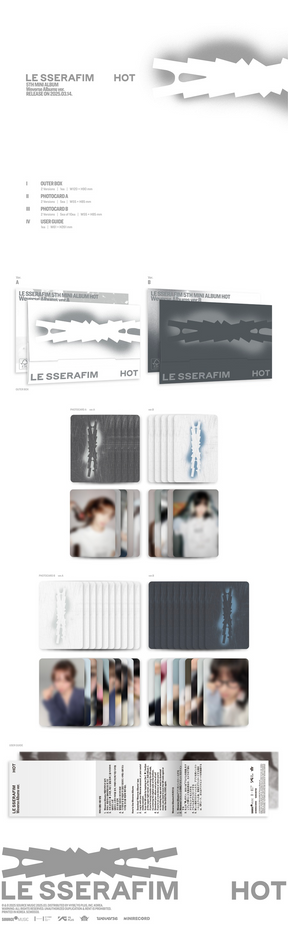 LE SSERAFIM 5TH MINI ALBUM - 'HOT' (WEVERSE ALBUMS VER.)