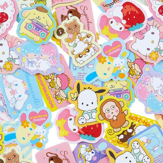 SANRIO© Character Flake Stickers with Case