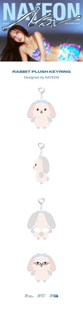 NAYEON NA OFFICIAL MERCHANDISE - RABBIT PLUSH KEYRING