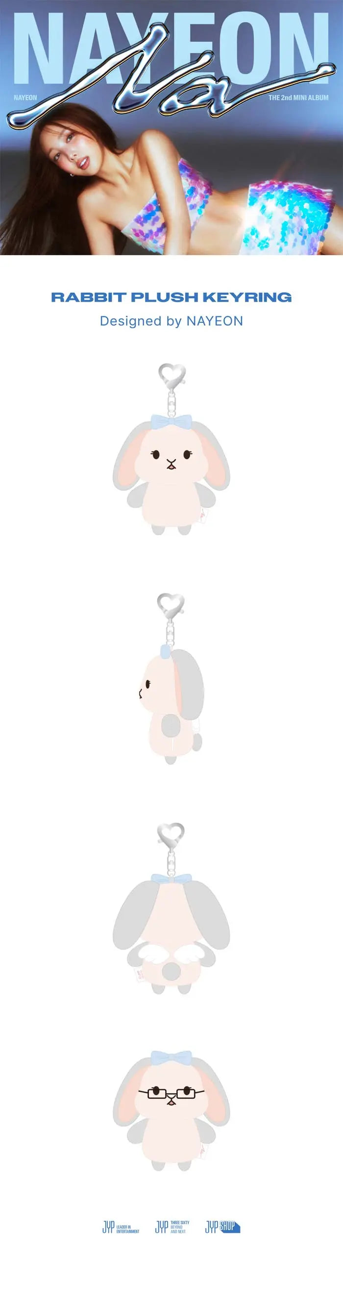 NAYEON NA OFFICIAL MERCHANDISE - RABBIT PLUSH KEYRING