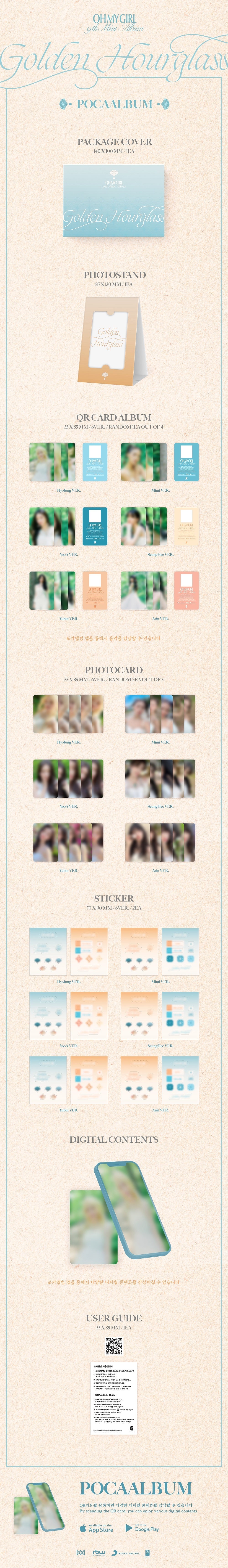 OH MY GIRL Mini Vol. 9 - Golden Hourglass (Poca Album) (Random Version)