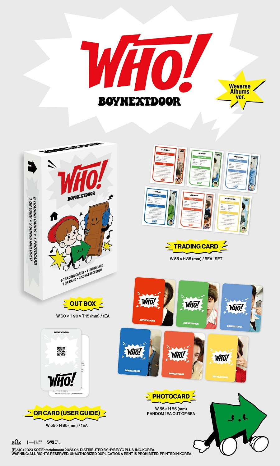 BOYNEXTDOOR SINGLE ALBUM VOL. 1 - WHO! (WEVERSE ALBUMS VERSION)