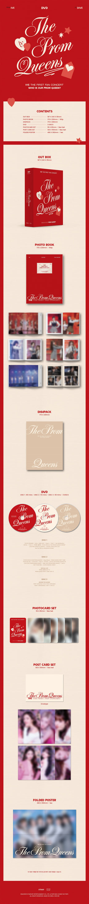 IVE THE FIRST FAN CONCERT - THE PROM QUEENS (DVD) (3-DISC + PHOTOBOOK + POSTCARD + FOLDED POSTER)