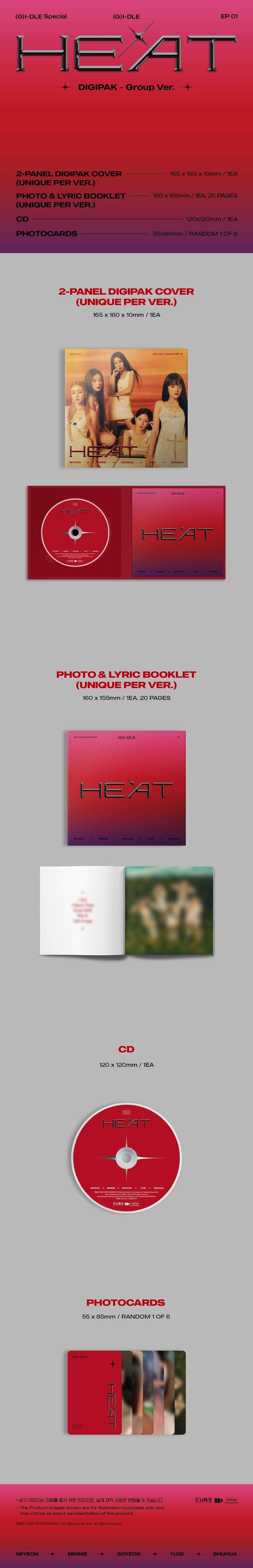 (G)I-DLE Special Album - HEAT (Digipak Version) (Group Version)