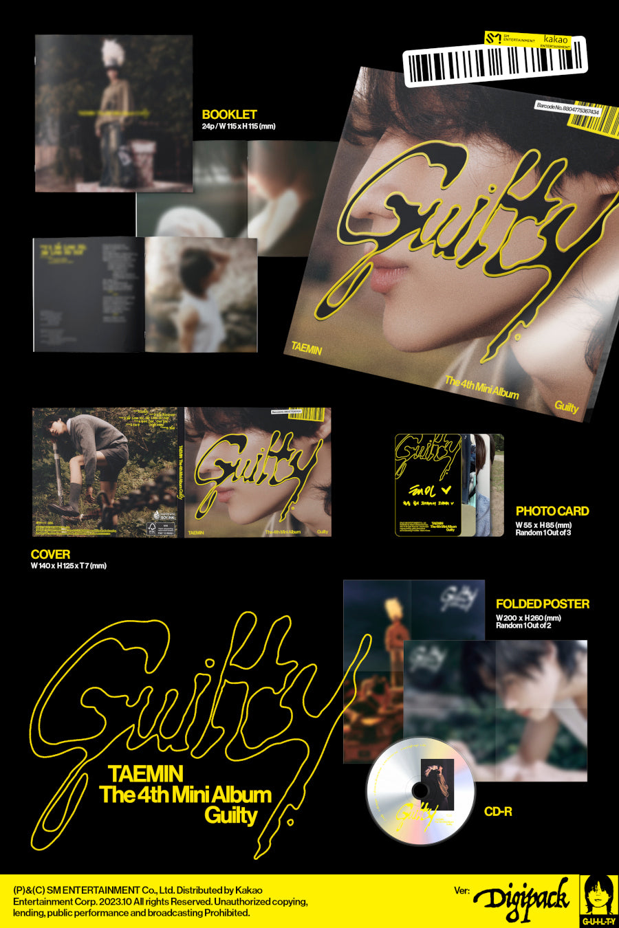 SHINEE: TAEMIN MINI ALBUM VOL. 4 - GUILTY (DIGIPACK VERSION)