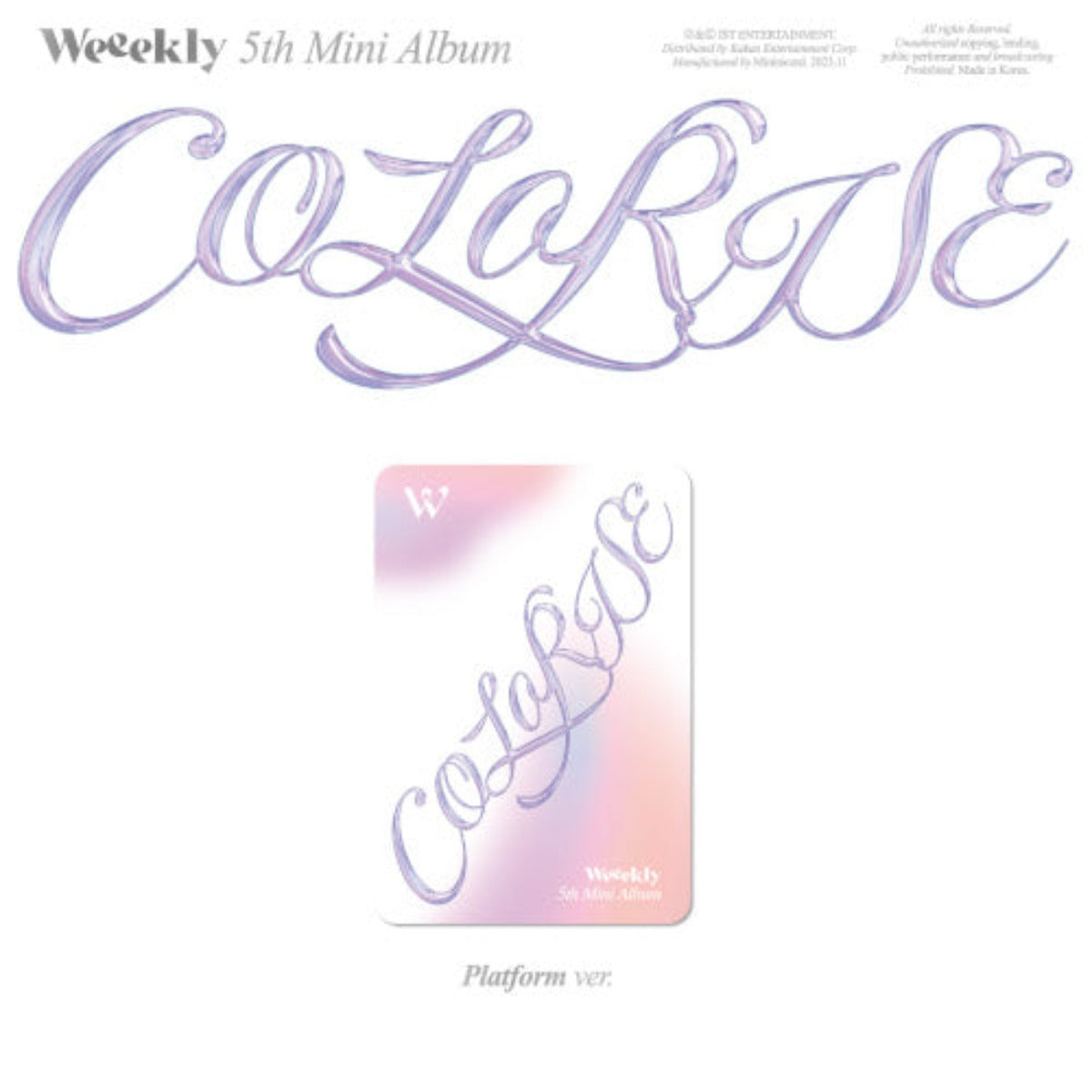 WEEEKLY MINI ALBUM VOL.5 - COLORISE (PLATFORM VERSION)