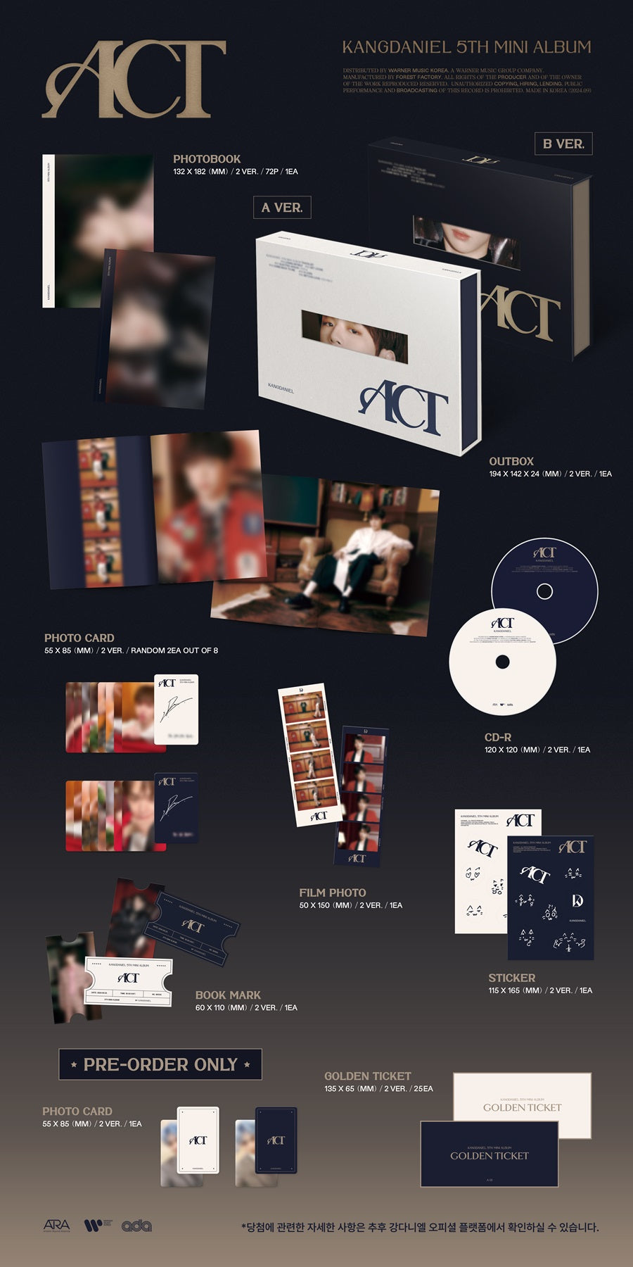 KANG DANIEL 5TH MINI ALBUM - ACT