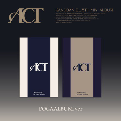 KANG DANIEL 5TH MINI ALBUM - ACT (POCA ALBUM)