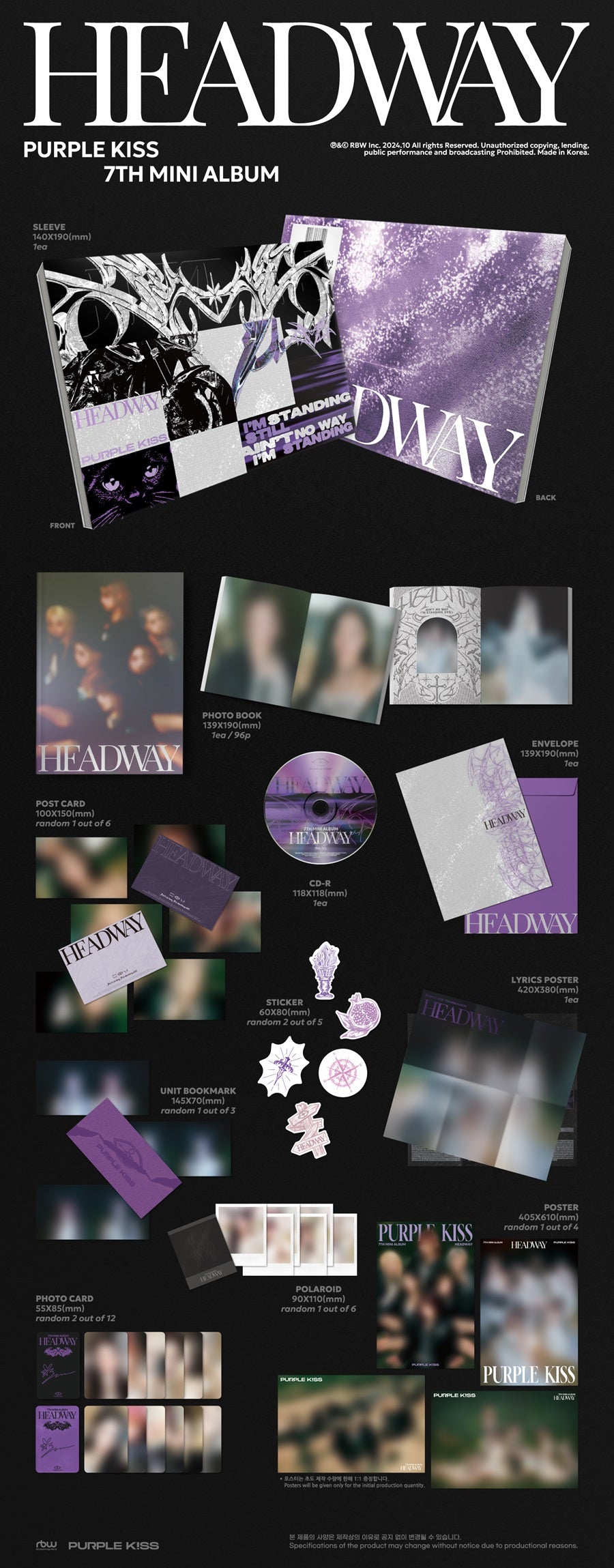 PURPLE KISS 7TH MINI ALBUM - HEADWAY