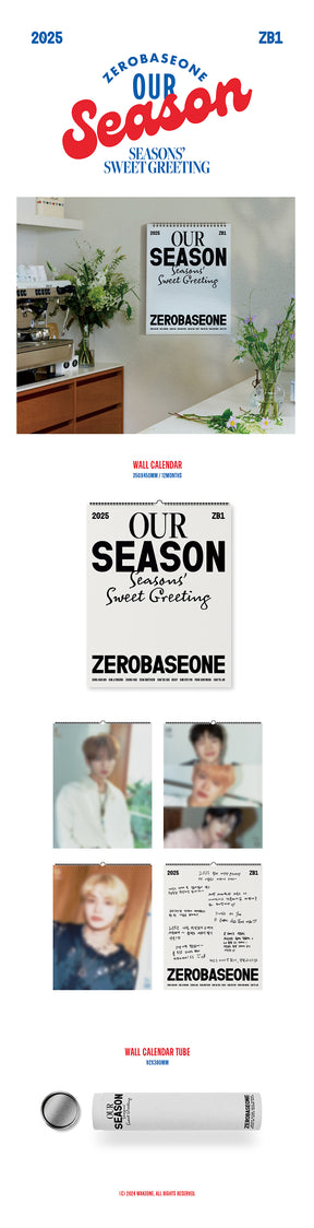 ZEROBASEONE 2025 SEASON'S GREETINGS - OUR SEASON (WALL CALENDAR VER.)