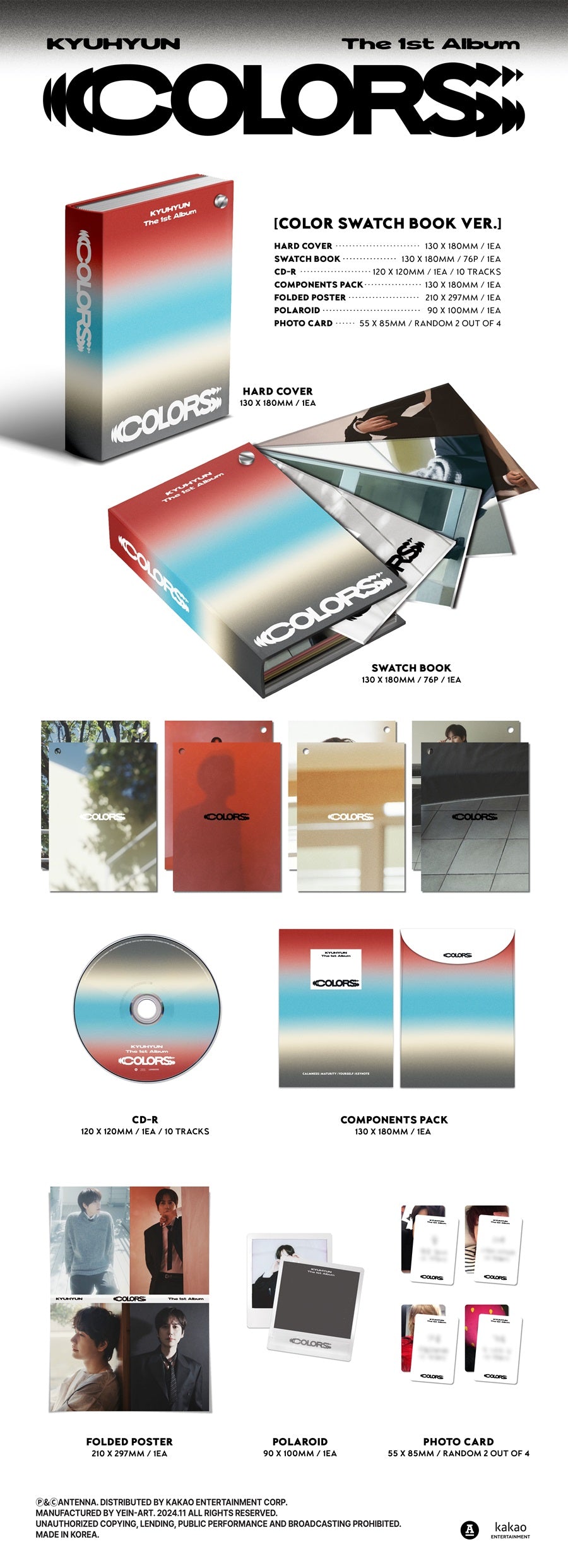 KYUHYUN 1ST ALBUM - COLORS (COLOR SWATCH BOOK VERSION)