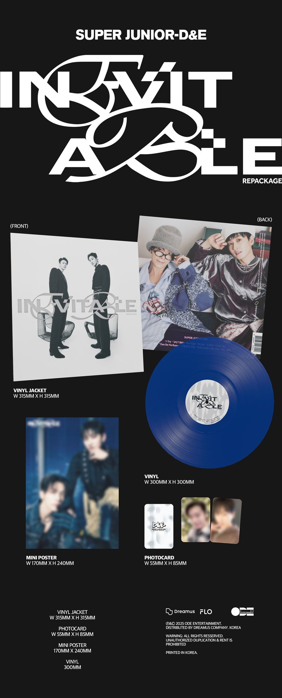 SUPER JUNIOR D&E 6TH MINI ALBUM REPACKAGE - INEVITABLE (LP VER.)