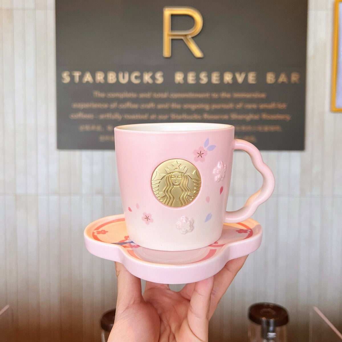 STARBUCKS© Sakura & Bird Pattern Mug Set