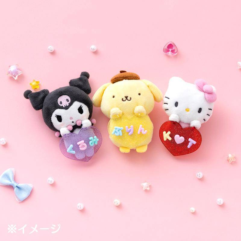 SANRIO© Plush Pin with Heart (Japan Limited Edition)