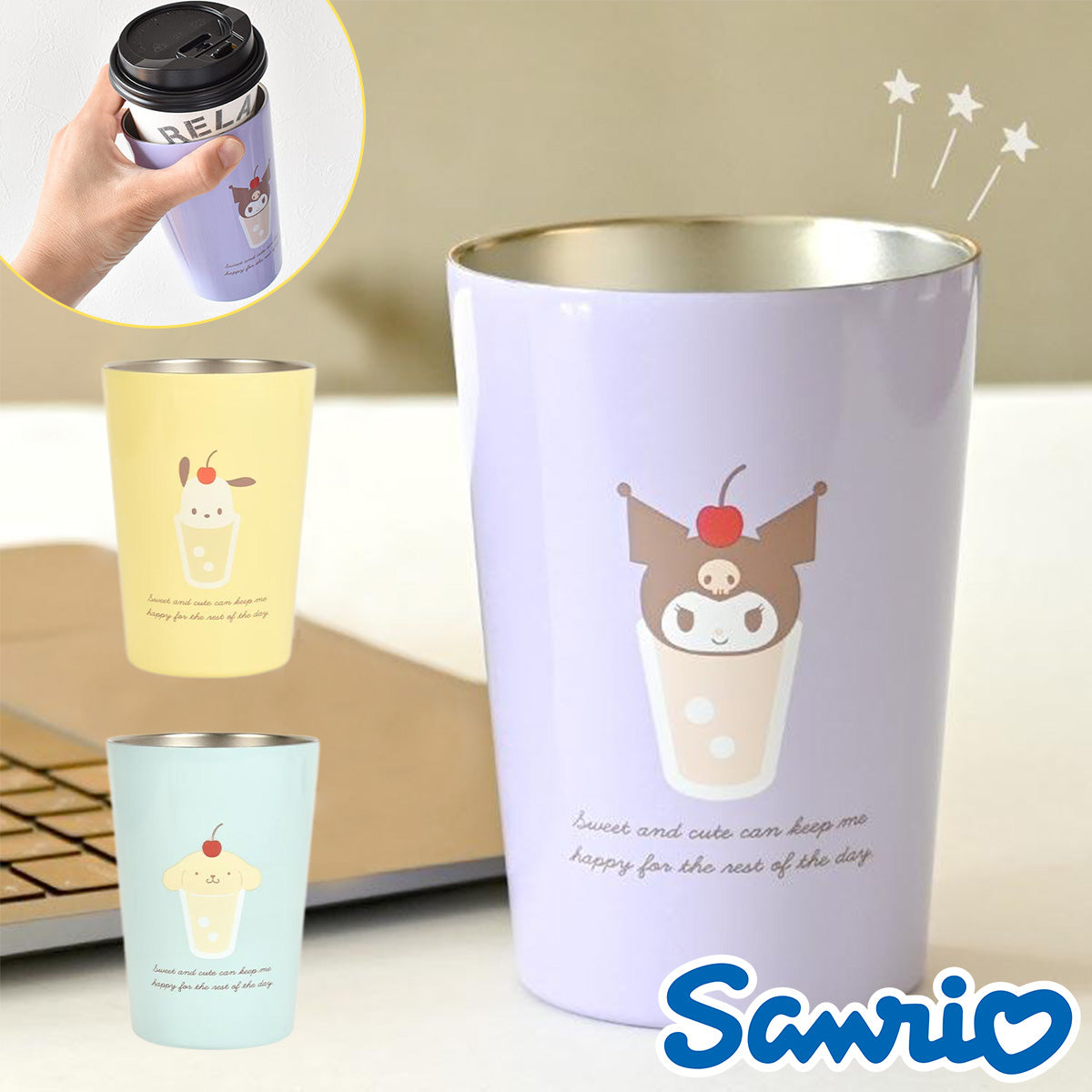 SANRIO© Characters Stainless Steel Cup Tumbler (Japan Edition)