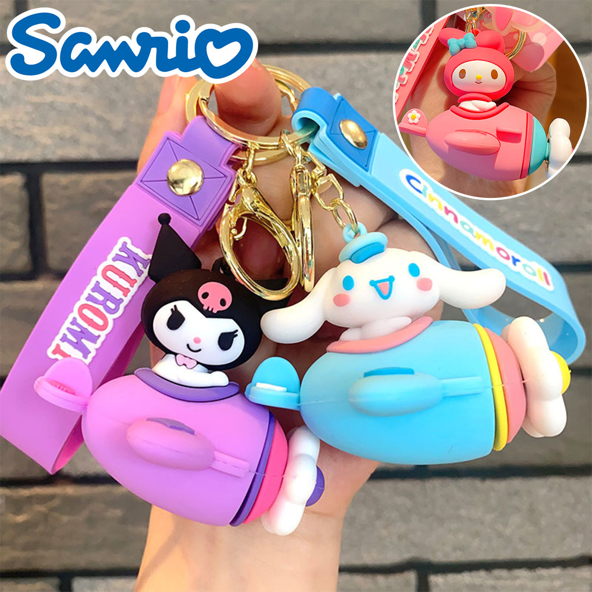 SANRIO© Characters Aeroplane Key Holder