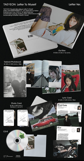 TAEYEON 6TH MINI ALBUM - LETTER TO MYSELF (LETTER VERSION)