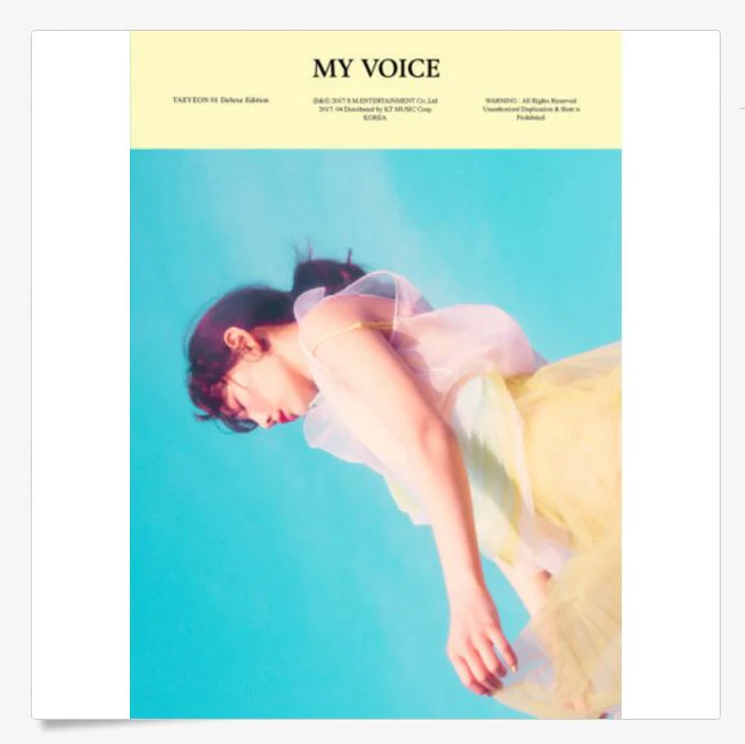 GIRLS' GENERATION: TAE YEON VOL. 1 - MY VOICE (DELUXE EDITION)