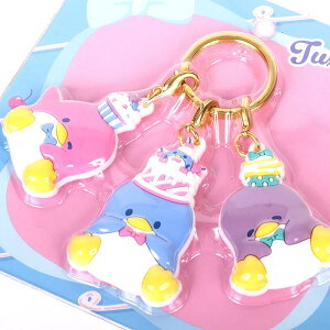 SANRIO© Tuxedo Sam Rubber Triple Keychain Charm Birthday 45th Anniversary (Japan Limited Edition)