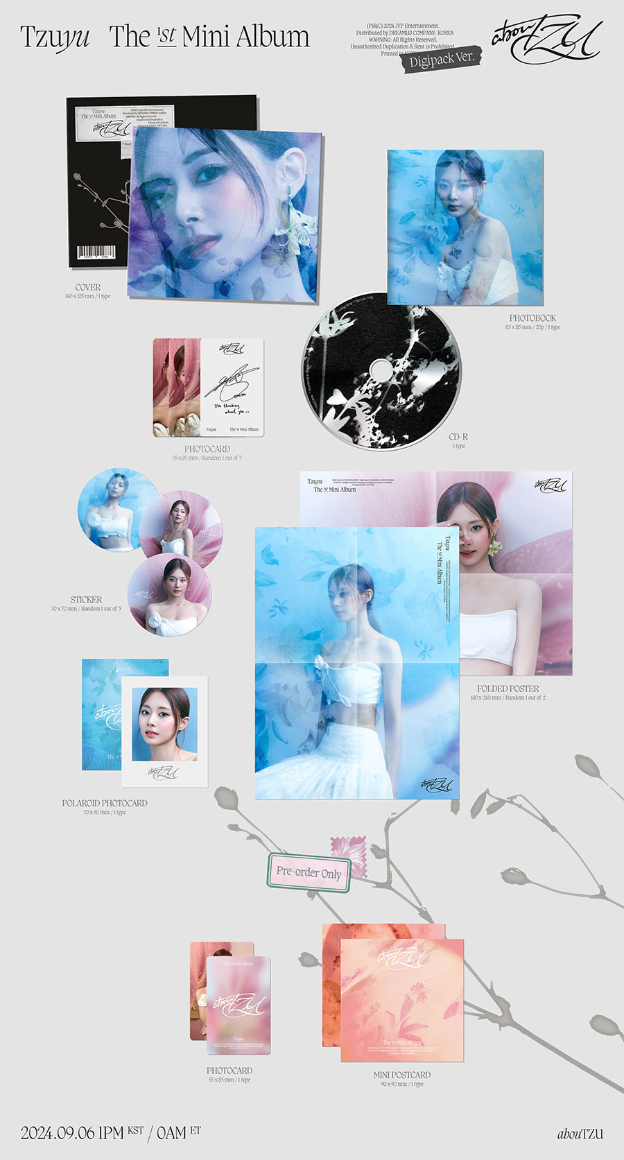 TZUYU (TWICE) 1ST MINI ALBUM - ABOUTZU (DIGIPACK VERSION)