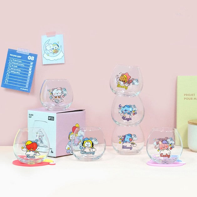 BT21© Glass Cup + Coaster (Japan Edition)