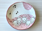 Frog Song Dish 21.5cm 2 Colours (Japan Edition)