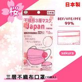 Sakura Pink 99% Mask - Made In Japan (10in1 Pack)