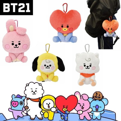 BT21© Characters Multi-Pouch Sit Zipper on The Back Plush (Japan Editi