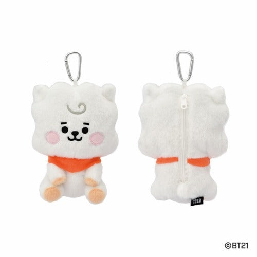 BT21© Characters Multi-Pouch Sit Zipper on The Back Plush (Japan Edition)