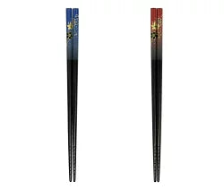 Blue + Red Chopsticks 2in1 Pair ( Made in Japan)