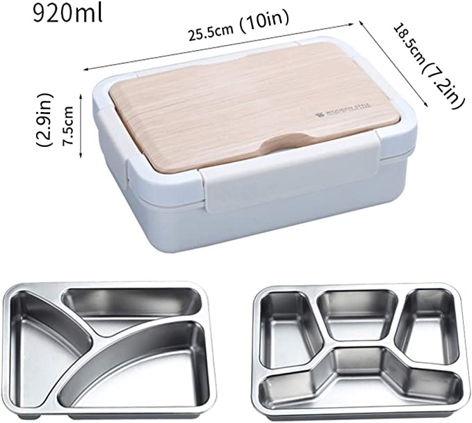 Stainless Steel Compartment Bento Box 1000ml