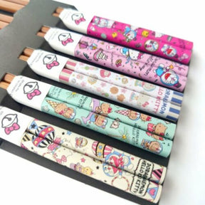 SANRIO© Hello Kitty & Doraemon Chopsticks 5in1 Set