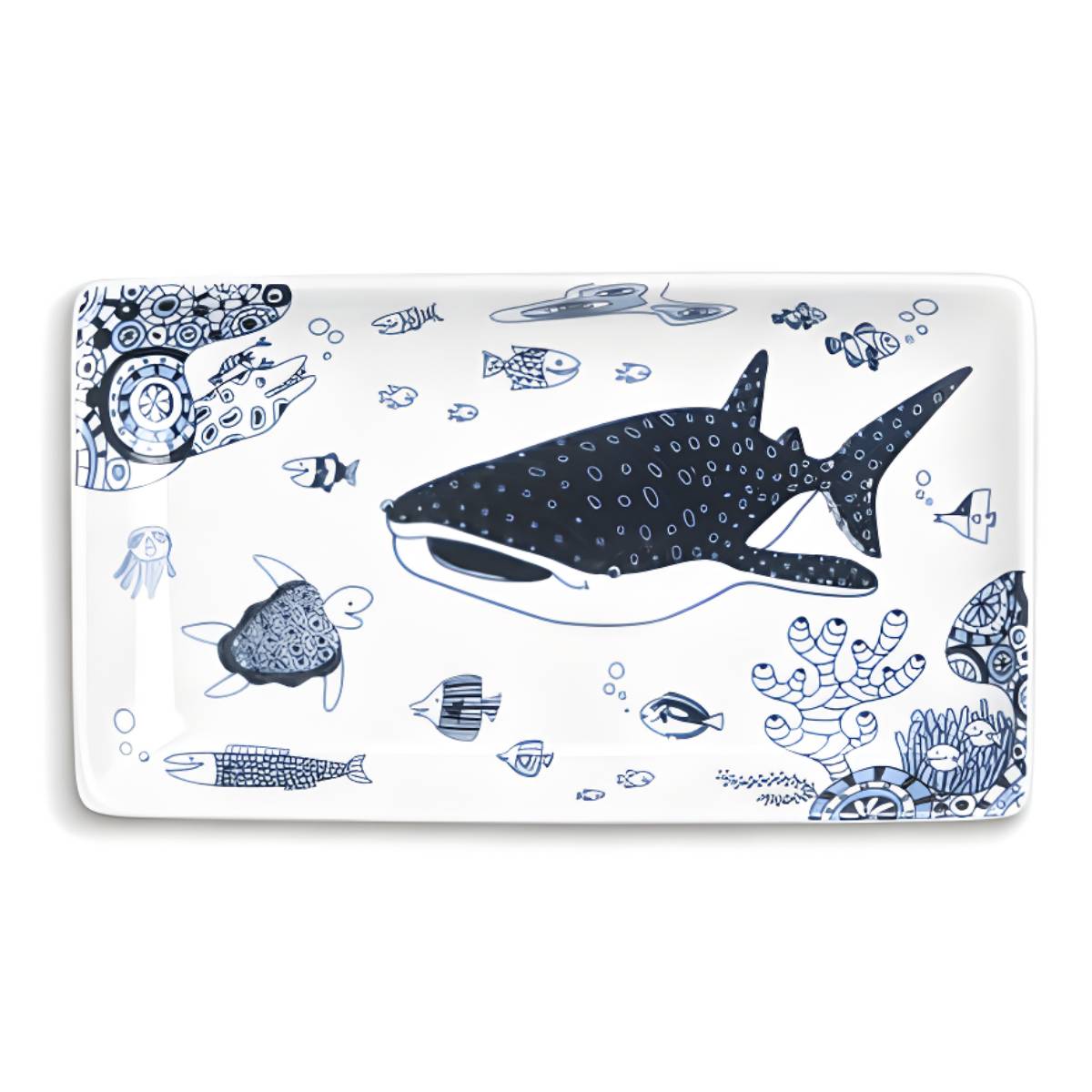 Fish Rectangle Plate 23cm