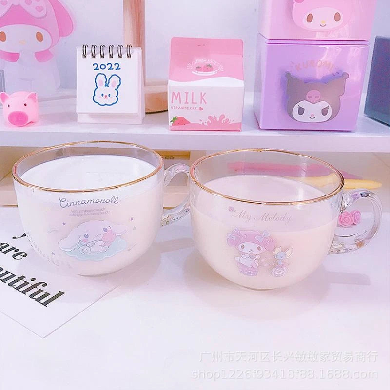 SANRIO© Gold Edge Glass Cup