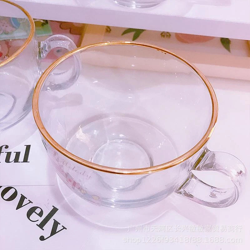 SANRIO© Character Gold Edge Glass Cup