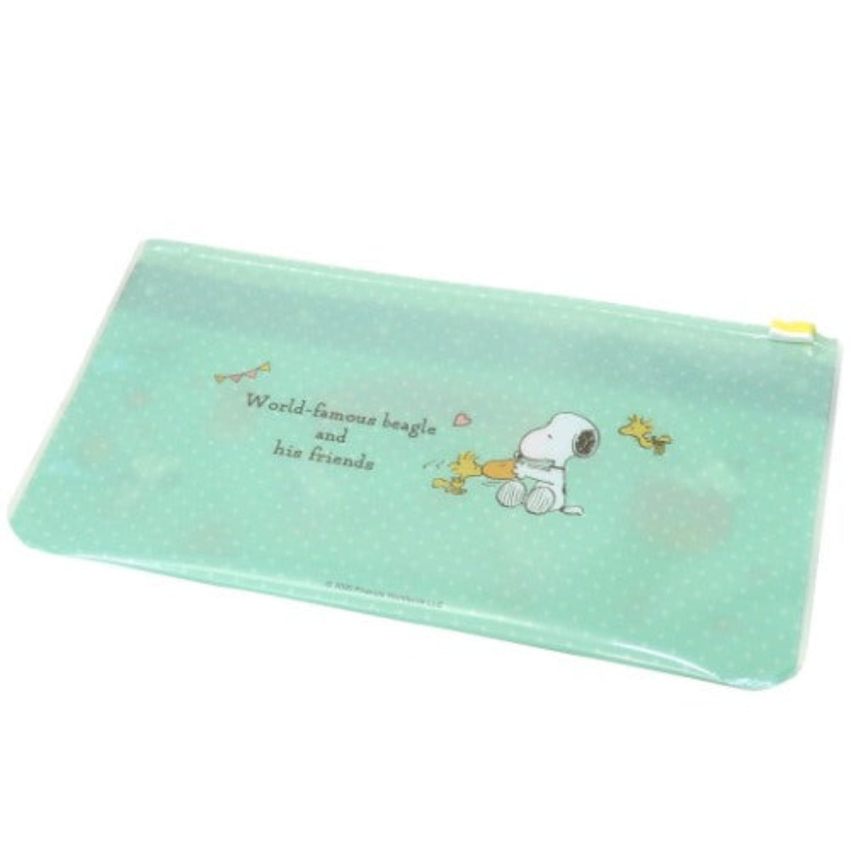 PEANUT SNOOPY Cake Green Flat Mask Pouch