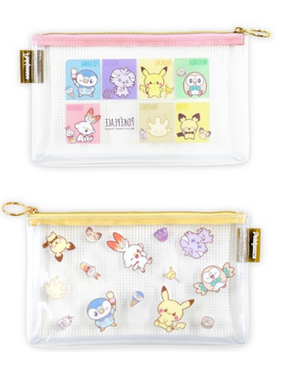 POKÉMON© Clear Zipper Pouch (Pink/Yellow)