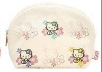 SANRIO© Hello Kitty Japanese Shell Shape Kimono Style Pouch (Made In Japan)