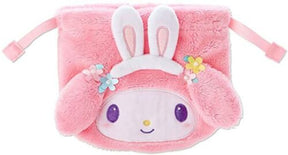 SANRIO© My Melody Plush Head Pink String Bag