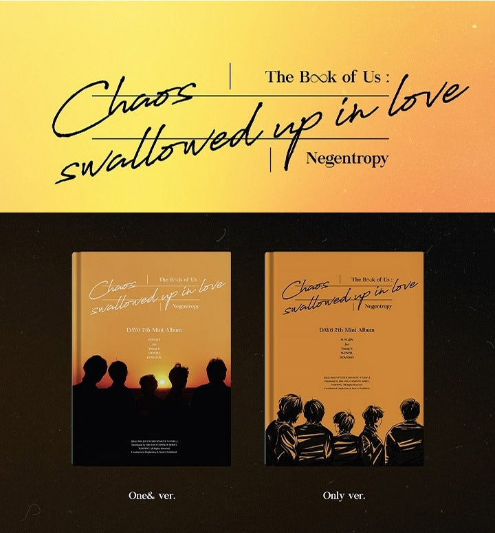 DAY6 MINI ALBUM VOL. 7 - THE BOOK OF US : NEGENTROPY - CHAOS SWALLOWED UP IN LOVE