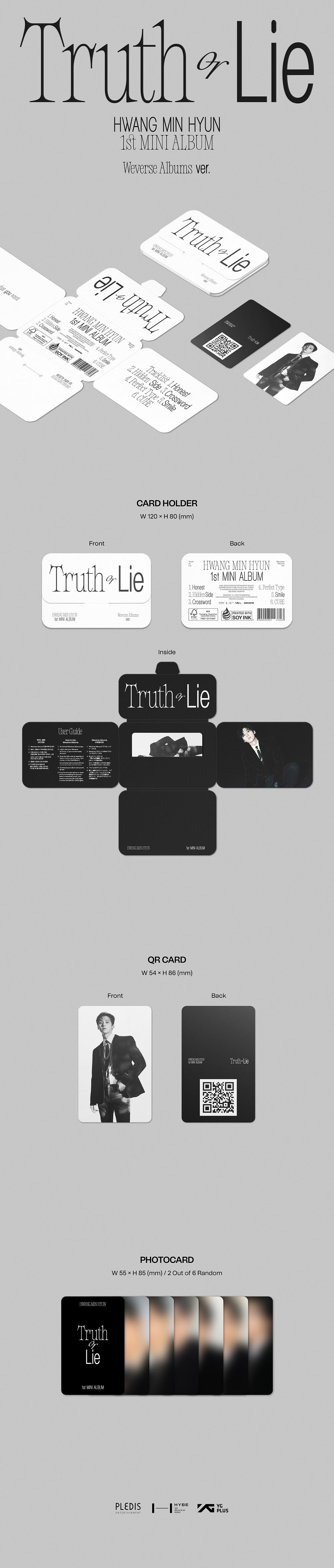 Hwang Min Hyun Mini Album Vol. 1 - Truth or Lie (Weverse Albums Version)