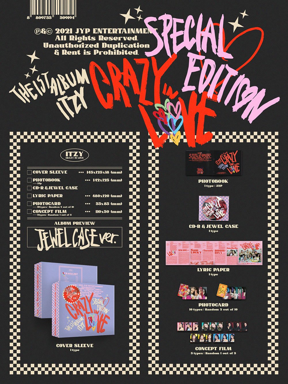 ITZY VOL. 1 - CRAZY IN LOVE SPECIAL EDITION (JEWEL CASE VERSION)