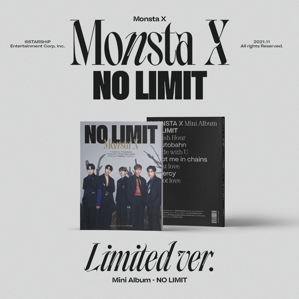 MONSTA X MINI ALBUM VOL.10 - NO LIMIT (LIMITED VERSION)